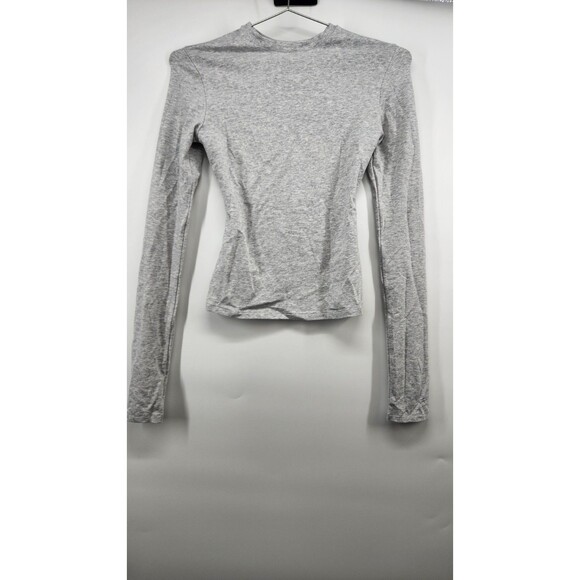 SKIMS Tops - SKIMS XS Light Heather Grey Cotton Jersey Long Sleeve T Shirt NWOT